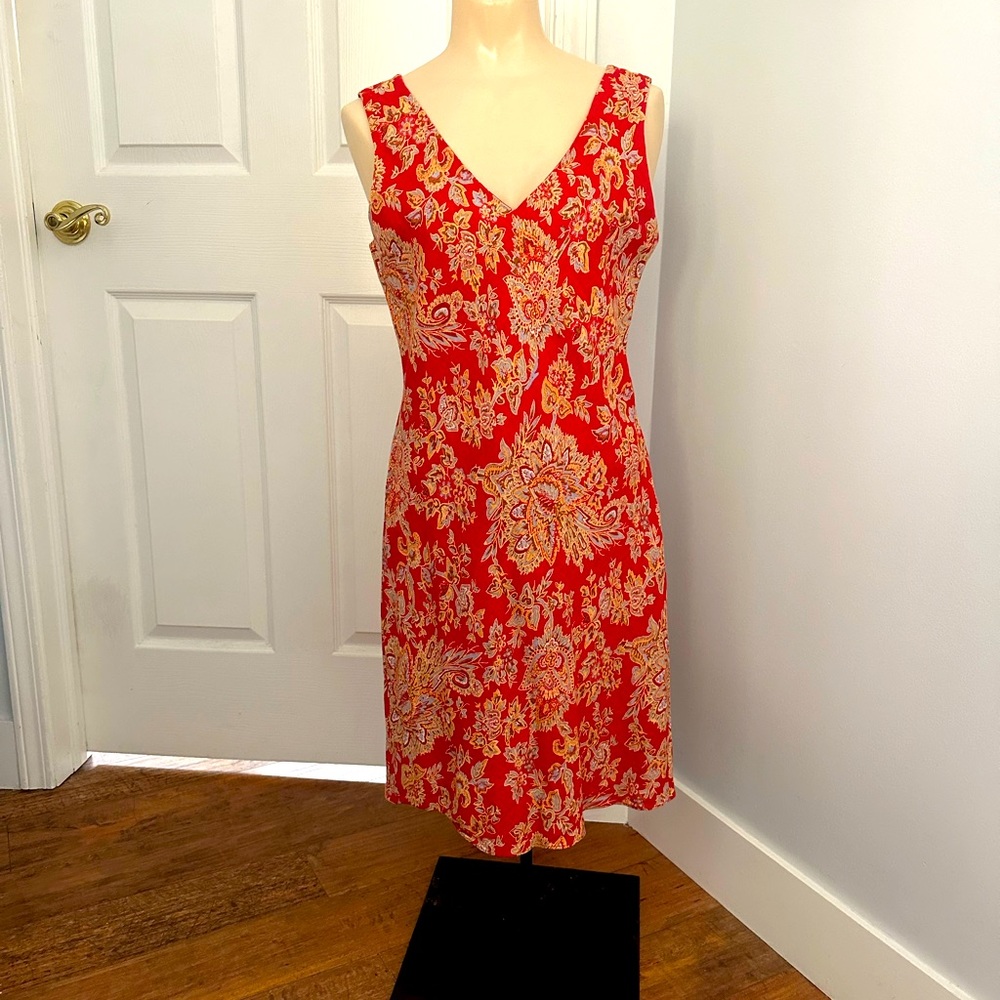 Size 6 Boston Proper floral print linen dress